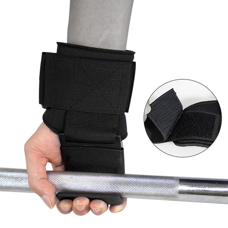 Weight Lifting Hooks Heavy Duty Lifting Wrist Strap Anti Slip