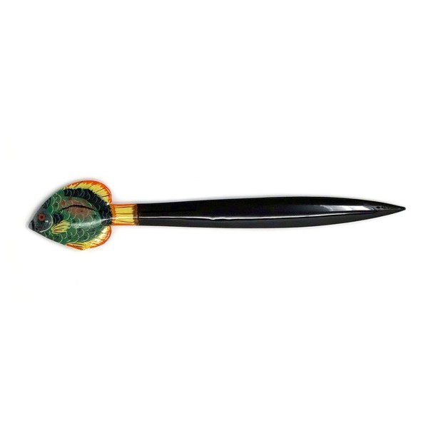LX Hand Painted Green Tropical Fish Letter Opener