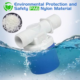 1/2" Side Inlet Water Float Valve, 2 Pack Automatic Water Level Control Valve For Water Tank Water Trough Pool Livestock Troughs Distille Solar Energy Auto Pot Aquarium