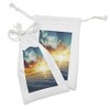 Ambesonne Ocean Fabric Pouch Set of 2, Majestic Sunset over