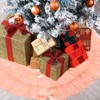 Tatuo Christmas Tree Skirt Ruffle Tree Skirt 4 Layer Round