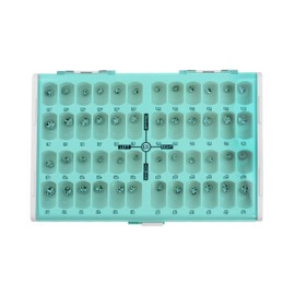 Corona de metal preformada para dientes de niños, coronas de acero inoxidable, 48 coronas de diferentes tamaños (48 unidades)