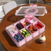 Snackle Box 8 Compartment Serving Tray with Lid&Handle | Candy