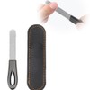 LJFEA Stainless Steel Nail File with Non-Slip Handle and Leather