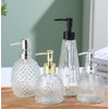 300ml 10oz Simple Retro Clear Soap Dispenser with Gold Pump