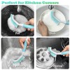 2Pcs Cleaning Brushes, Multi-Purpose Right Angle Brush Scrubbing Kitchen Bathroom