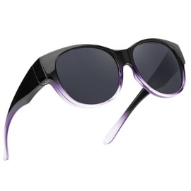 SIPHEW Fit Over Glasses Sunglasses for Women, Polarized Sun Glasses with UV400 Protection for Driving & Outdoors