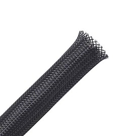 100ft - 3/4 inch PET Expandable Braided Sleeving – Black – Alex Tech braided cable sleeve