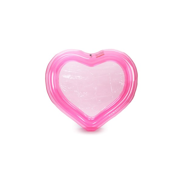 FUNBOY Giant Inflatable Luxury Clear Pink Heart Kiddie Pool, Year-Round Fun for Ball Pits, Swimming Pools, a Summer Pool Party and the Beach