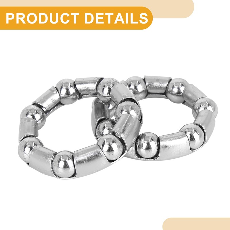 Partuto 4 Pcs Universal Bicycle Ball Bearings - Steel Silver