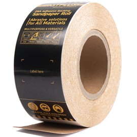 PSA Longboard Sandpaper FASTPLUS 2-3/4” by 20 Yard Continuous Sandpaper Roll 120 Grit PSA Adhesive Sticky Backing Sanding Roll for Wood, Mental, Auto, Pack of 1 Roll