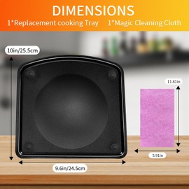 GXF Air Fryer Accessories for Electrolux Experience 12L EAF90 Air Fryer Oven, 10’’×9.6’’ (25.5 * 24.5 CM) Food Grade Air Fryer Grill Pan Grill Plate Crisper Plate Replacement Parts Tray Rack