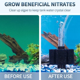 Pawfly Aquarium Bio Sponge Filter Quiet Fish Foam Filter with Airline Tubing Suction Cups Check Valve Connectors and Control Valve Accessories for Betta Fry Shrimp Small Fish Tank up to 30 Gallon