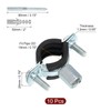 sourcing map 10 Pcs Adjustable Pipe Bracket Clamp, 3/4"(19mm) Wall