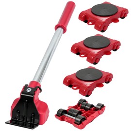 Mysite Furniture Moving Casters, Load Capacity 881.8 lbs (400 kg), Furniture Moving Helper Set, Lightweight Carry, Energy Saving, Mini Dolly, Silent, Won't Damage Floors, For Refrigerators, Washing Machines, Sofas, Bed, Moving, Convenient Goods, Moving, 