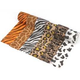 JpGdn 6 Rolls Self Adhesive Bandage Wrap 2 Inch Animal Print Wrap Cohesive Bandage for Dogs Cats Horses Birds Non-Woven Strong Sports Tape for Wrist Healing Ankle Sprain & Swelling