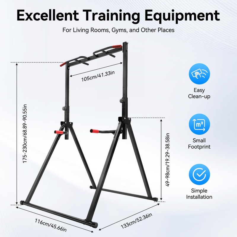 Foldable Pull up Bar Triangular Legs Pull up Station Multifunction