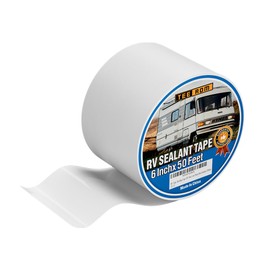 Teerdm RV Sealant Tape White, 6 Inch X 50 Feet, Waterproof, UV Resistant, Weatherproof, for RV, Boat, Metal, Wood, Plastic