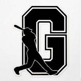Decal Stickers of G Letter Baseball Premium Indoor (No Waterproof) Vinyl Decal Stickers for Laptop Phone Accessory Helmet Car Window Mug Tuber Cup Door Wall Decoration ANDVER3e8215bBL