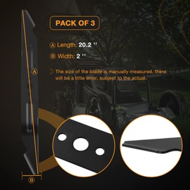 HQPASFY AB2100 Lawn Mower Blade Compatible with EGO Power+ 56V Models LM2100 LM2100SP LM2101 LM2102SP LM2142SP with 21" Deck, Mower Mulching Blades 3 Pack