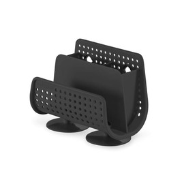 madesmart Caddy-SINKWARE Collection Antimicrobial, All-In-One Sink Storage, Ventilation Holes Promote Drying, & BPA-Free, Small, Carbon