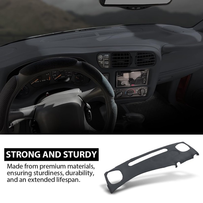 LQI TPE Dash Cover Dashboard Gray Compatible with Chevy S10