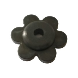 lasenersm 2 Pieces Garden Flag Rubber Stoppers Flag Stops Rubber Garden Flag Stoppers Plum Flower Shaped Flag Pole Stopper Yard Flag Stoppers for Garden Flag Pole Stand, Black