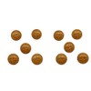 MMvolesy 10Pc Brown Plastic Resin Imitation Leather Buttons with Shank