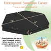 Outdoor Hexagonal Sandbox Cover with Two Night-Vision Reflective Handles and