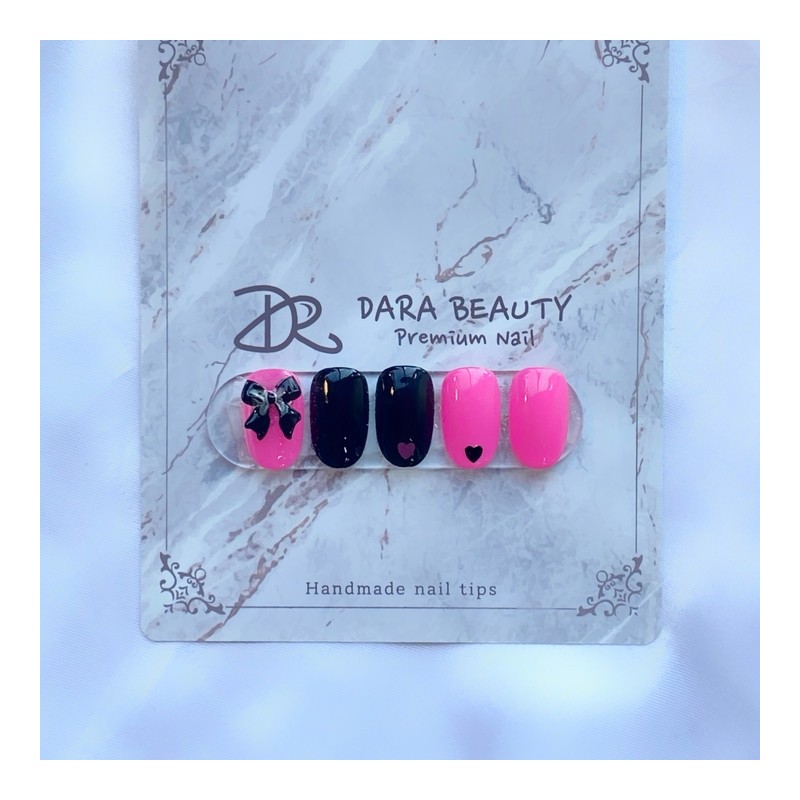 Dara Beauty August Art of the MonthBlackpink Ribbon Nail❣ -