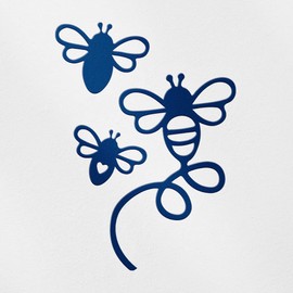 Transparent Decal Stickers of Bees Silhouette (Navy Blue) Premium Waterproof Vinyl Decal Stickers for Laptop Phone Accessory Helmet Car Window Mug Tuber Cup Door Wall Decoration ANDSKUS709264AB080322