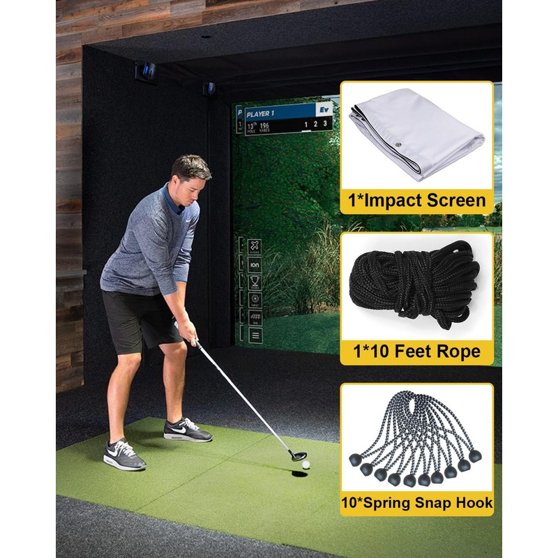 Golf Simulator Impact Screen（118 * 78 98 * 98 118