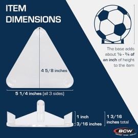 BCW Acrylic Basketball Stand Football Stand Soccer Ball Stand - 4 Pack - Sleek Anti-Slip Design | Football, Soccer, Basketball Display