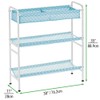 mDesign 3-Tier Metal Frame, Vertical Toy Storage Organizer Cart for