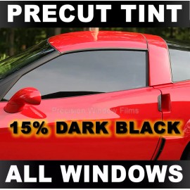 Precision Window Films Mini Cooper 2 Dr Coupe 2007-2011 PreCut Window Tint - Dark Black 15% VLT Film
