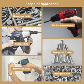Xpieoyrm Set of 12 Magnets Hexagonal Socket, 6-19 mm Socket Spanner Inserts, Socket Nut Adapter Bit Set, Hex Socket Spanner Adapter, Nut Adapter Extension for Cordless Screwdrivers and Screwdrivers