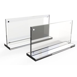 Pack of 2 Acrylic Banknotes Display Frame Euro Bill Photo Holder for Banknotes Collectors Paper Money Dollar Clear Bill Frame Ticket Protector Banknotes and Stamp Collecting Accessories 10 x 20 cm