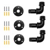 MINCORD 3Pcs Industrial Pipe Decor Coat Hook Racks - Heavy