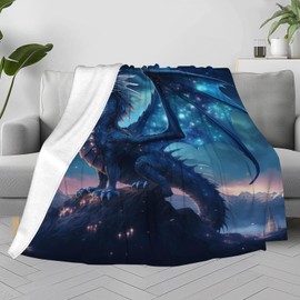 DOINBEE Galaxy Dragon Throw Blanket for Kids & Adults, Soft Plush Fleece, 50"x40" Dragon Gifts