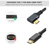 Twozoh 90 Left Angle Mini HDMI to HDMI Adapter Cable