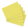 Herlitz A5 Ruled Index Cards - Yellow - Pack of