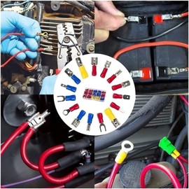 720PCS Crimp Connectors Male and Female Assorted Insulated Crimp Terminals Electrical Connectors Electrical Terminals Ring Fork Wire Connectors
