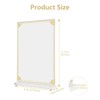 Folgtek 2-pack Clear Acrylic Sign Holder, Multipurpose L-Shape Table Stands