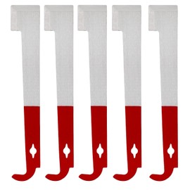 ZOENHOU ZOENHOU 5 Pack 10.6 Inch Beehive Tool with J Hook, Frame Lifter and Scraper, Stainless Steel Beekeepers Supplies, Beekeeping Equipment, Red Handle