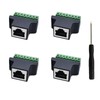 PENGLIN 4PCS RJ45 Female to 8 Pins Screw Terminal Adapter