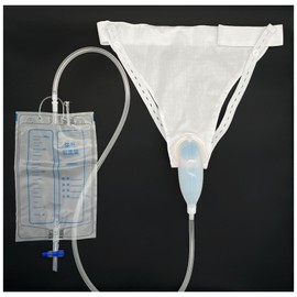 Wearable Reusable Urine Bags for Men- 2 Urine Catheter Drainage Bags（1000 ml&2000ml) - Portable Silicone Collector for Incontinent and Bedridden