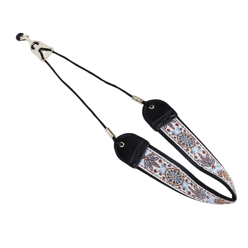 Embroidery Saxophone Neck Strap for Alto Tenor Sax Adjustable Instrument