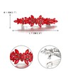 EVER FAITH Bridal Crystal Flower Hair Barrette Clip for Woman,