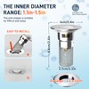 2 x Bathroom Sink Drain Strainer, Pop-up Sink Drain Strainer