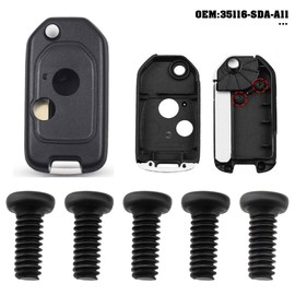 Be In Your Mind Replacement Key Fob Screws M2 x 5 mm Screw Replacement Part 35116-SDA-A11 Compatible with Honda Key Remote Controls Since 2003 Black Pack of 10